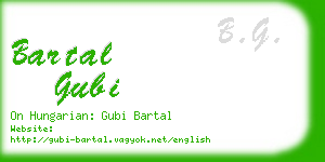 bartal gubi business card